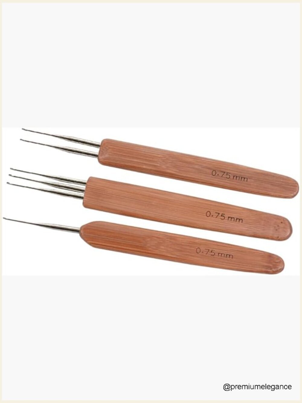 3 Pcs Dreadlock Crochet Hooks 0.75mm Hair Braiding Needle Tool